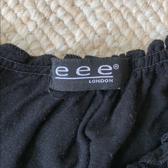 Black summery cropped blouse - Picture 4 of 7